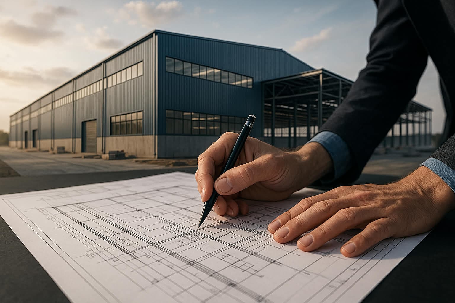 Výstavba priemyselných hál, skladov a fabrík